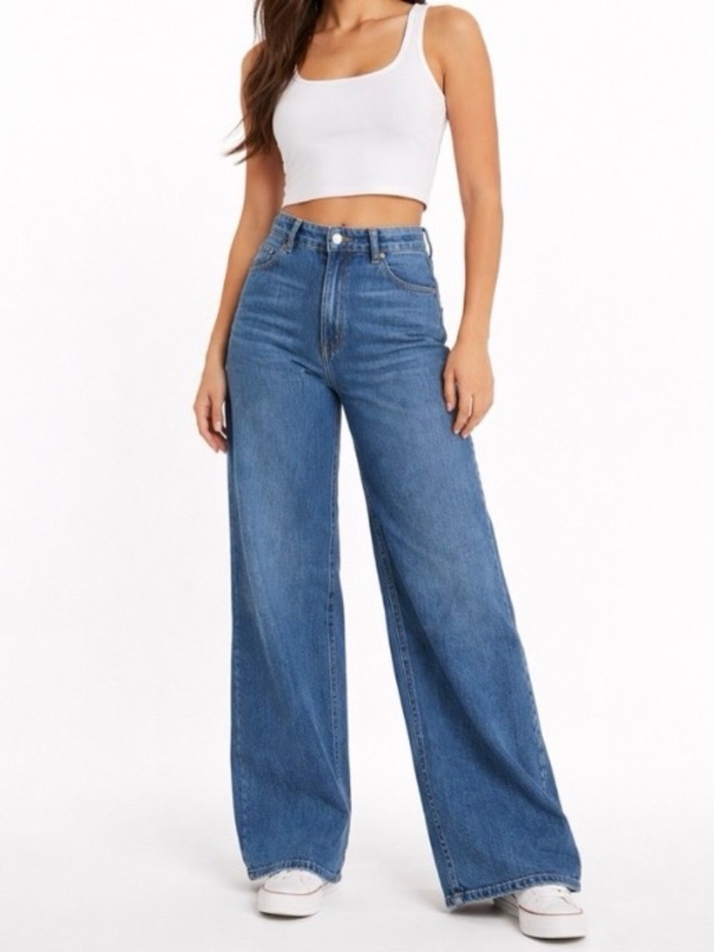 NWT Aeropostale High Rise Wide Leg Jeans 10 Dark Wash Denim Vintage Inspired